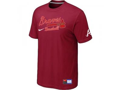 Atlanta Braves Red NEW Short Sleeve Practice T-Shirt Atlanta Braves Red NEW Short Sleeve Practice T-Shirt