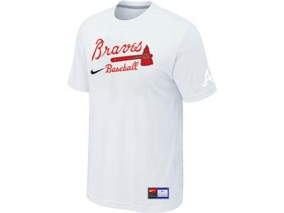 Atlanta Braves White NEW Short Sleeve Practice T-Shirt Atlanta Braves White NEW Short Sleeve Practice T-Shirt