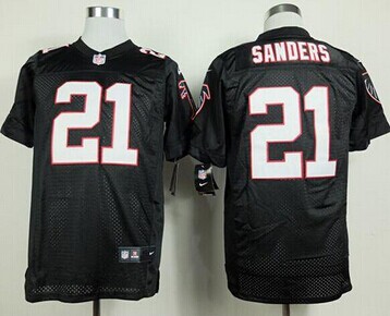 Atlanta Falcons #21 Deion Sanders Black Alternate NFL Elite Jersey