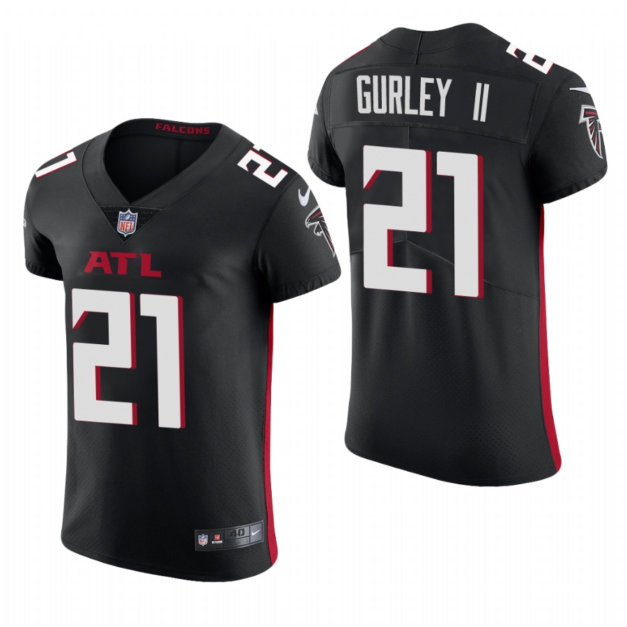 Atlanta Falcons #21 Todd Gurley II Nike Men's Black Team Color Men's Stitched NFL 2020 Vapor Untouchable Elite Jersey Atlanta Falcons #21 Todd Gurley II Nike Men's Black Team Color Men's Stitched NFL 2020 Vapor Untouchable Elite Jersey