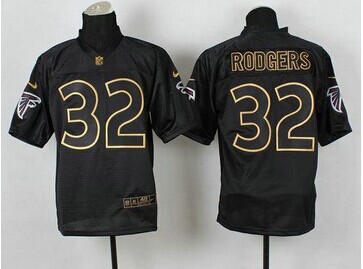 Atlanta Falcons #32 Jacquizz Rodgers Black Gold No. Fashion NFL Elite Jersey