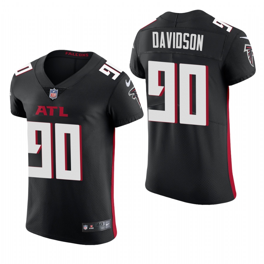 Atlanta Falcons #90 Marlon Davidson Nike Men's Black Team Color Men's Stitched NFL 2020 Vapor Untouchable Elite Jersey Atlanta Falcons #90 Marlon Davidson Nike Men's Black Team Color Men's Stitched NFL 2020 Vapor Untouchable Elite Jersey