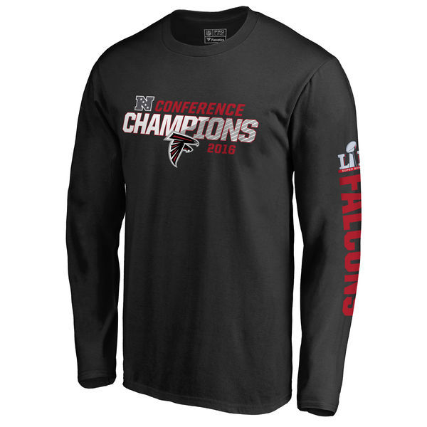 Atlanta Falcons 2016 Conference Champions Black Men's Long Sleeve T-Shirt Atlanta Falcons 2016 Conference Champions Black Men's Long Sleeve T-Shirt