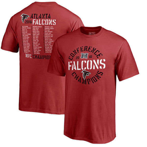 Atlanta Falcons 2016 Conference Champions Red Men's Short Sleeve T-Shirt Atlanta Falcons 2016 Conference Champions Red Men's Short Sleeve T-Shirt