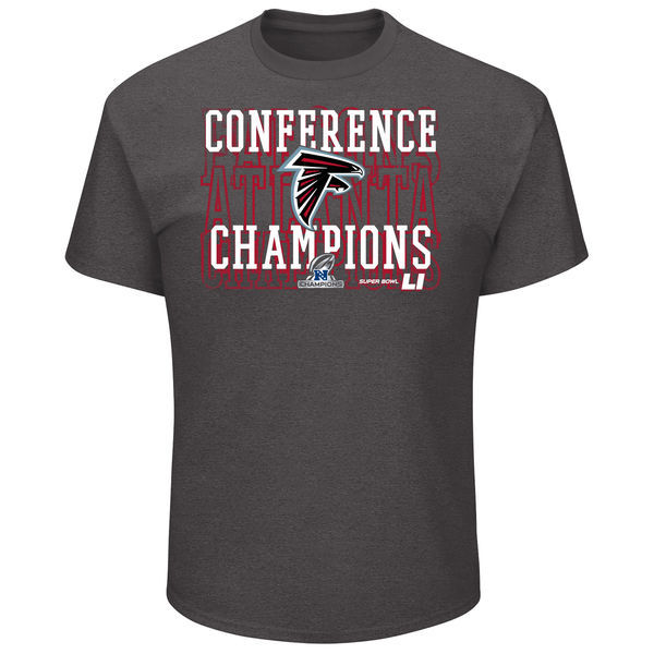 Atlanta Falcons 2017 Conference Champions Grey Men's Short Sleeve T-Shirt Atlanta Falcons 2017 Conference Champions Grey Men's Short Sleeve T-Shirt