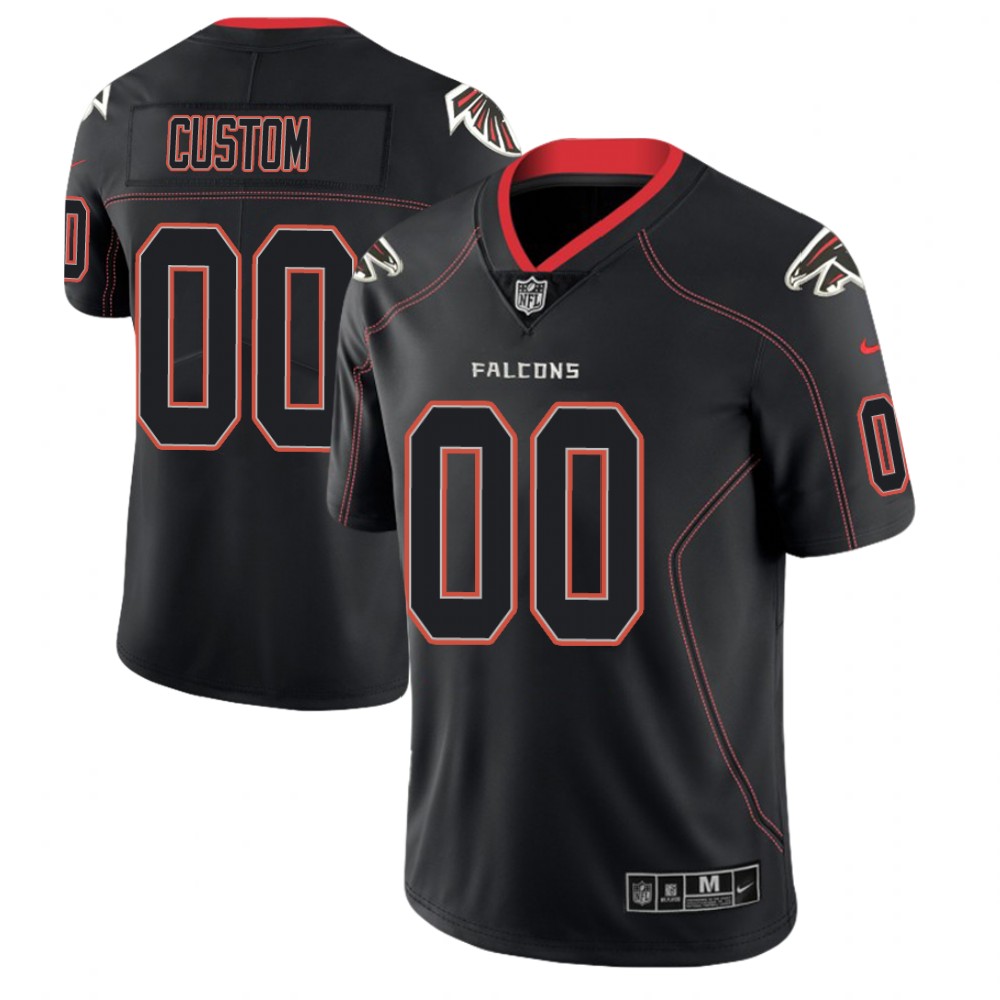 Atlanta Falcons Custom 2018 Lights Out Color Rush Limited Black Jersey Atlanta Falcons Custom 2018 Lights Out Color Rush Limited Black Jersey