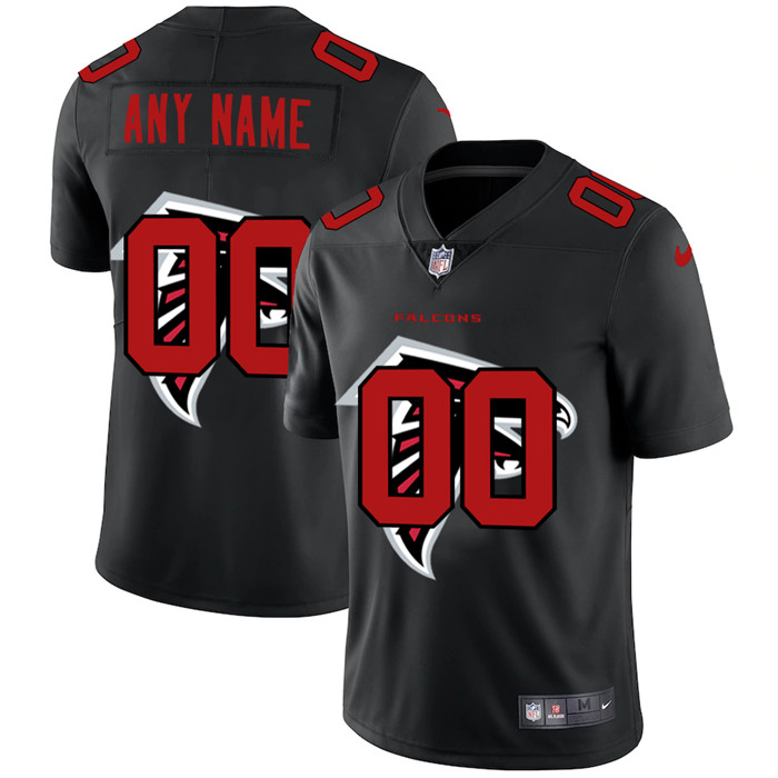 Atlanta Falcons Custom Men's Nike Team Logo Dual Overlap Limited NFL Jersey Black Atlanta Falcons Custom Men's Nike Team Logo Dual Overlap Limited NFL Jersey Black