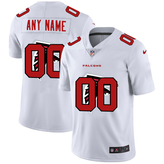 Atlanta Falcons Custom White Men's Nike Team Logo Dual Overlap Limited NFL Jersey Atlanta Falcons Custom White Men's Nike Team Logo Dual Overlap Limited NFL Jersey