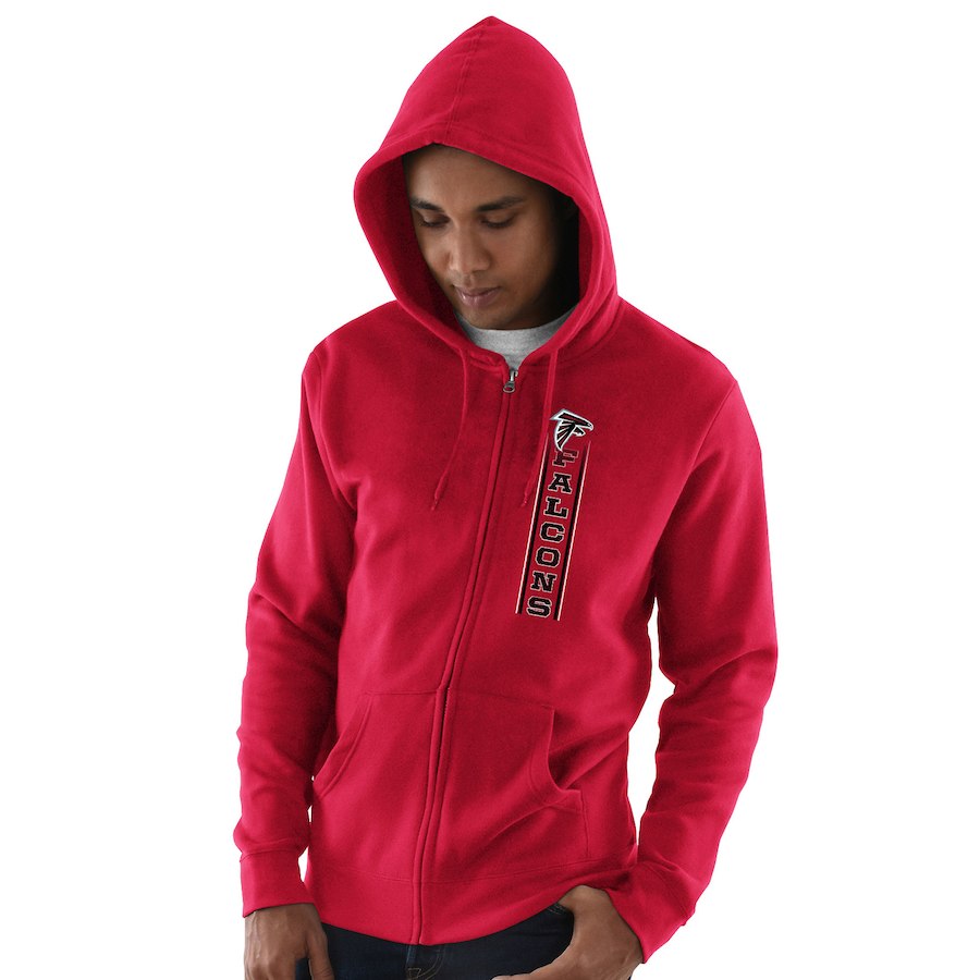 Atlanta Falcons Hook And Ladder Full Zip Hoodie Red