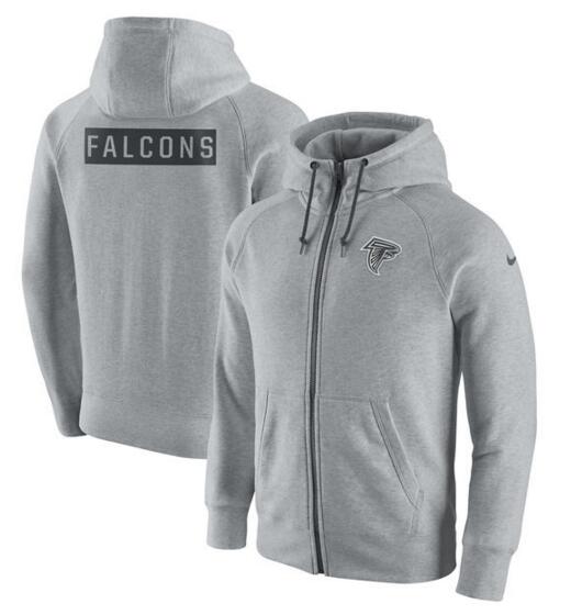 Atlanta Falcons Nike Gridiron Gray 2.0 Full Zip Hoodie Ash Atlanta Falcons Nike Gridiron Gray 2.0 Full Zip Hoodie Ash