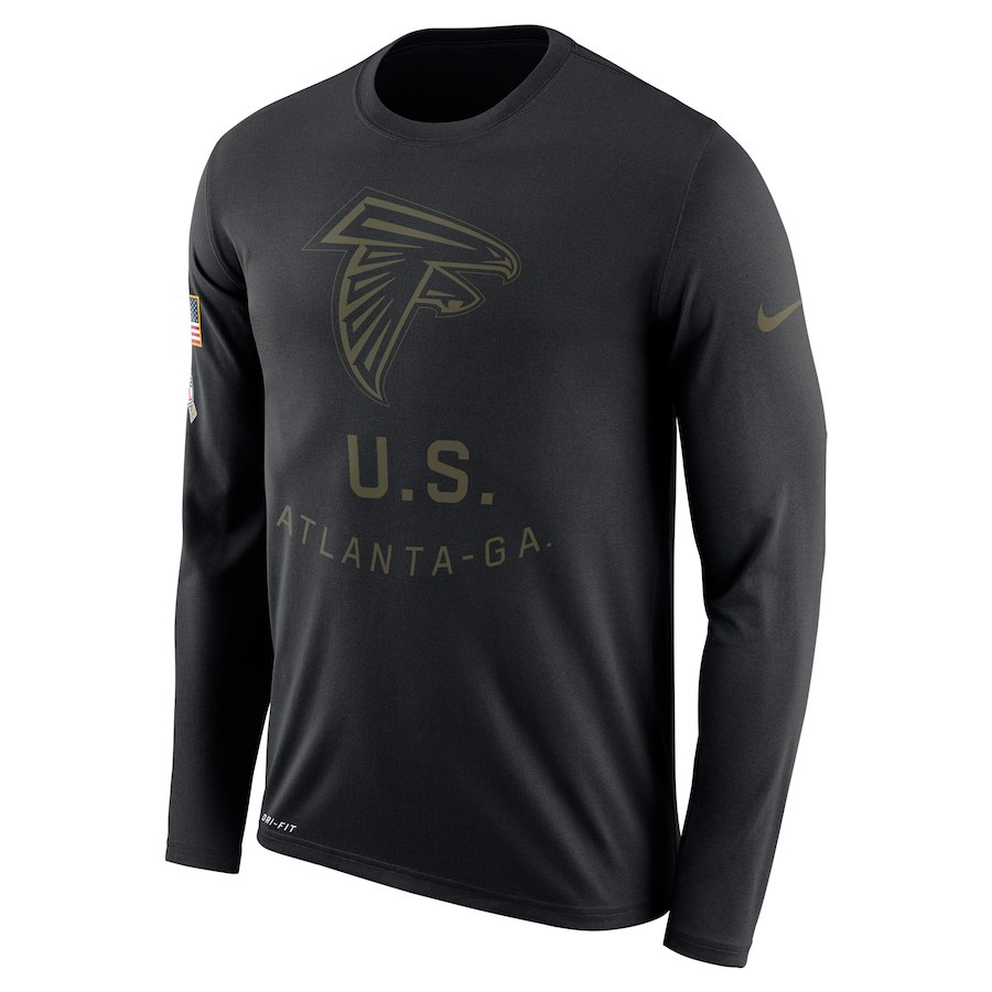 Atlanta Falcons Nike Salute To Service Sideline Legend Performance Long Sleeve T-Shirt Black Atlanta Falcons Nike Salute To Service Sideline Legend Performance Long Sleeve T-Shirt Black
