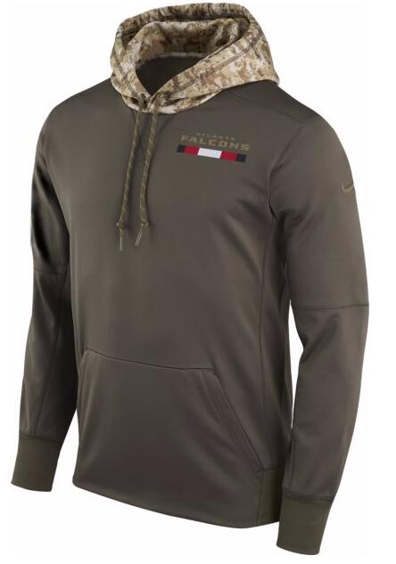 Atlanta Falcons Nike Salute To Service Sideline Therma Pullover Hoodie Olive