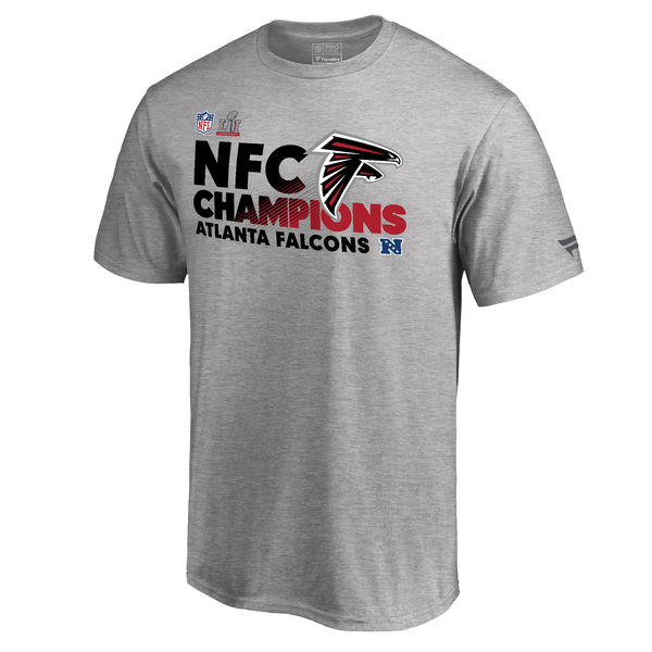 Atlanta Falcons Pro Line By Fanatics Branded Heather Gray 2016 NFC Conference Champions Trophy Collection Locker Room T-Shirt Atlanta Falcons Pro Line By Fanatics Branded Heather Gray 2016 NFC Conference Champions Trophy Collection Locker Room T-Shirt