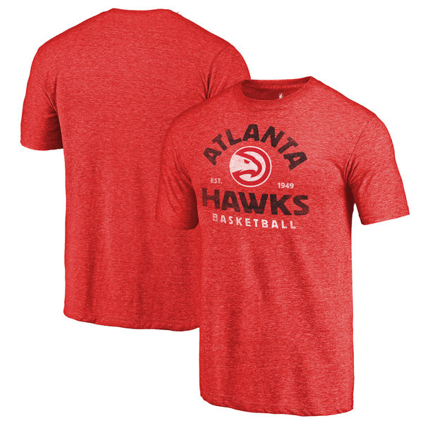Atlanta Hawks Fanatics Branded Red Vintage Arch Tri-Blend T-Shirt Atlanta Hawks Fanatics Branded Red Vintage Arch Tri-Blend T-Shirt