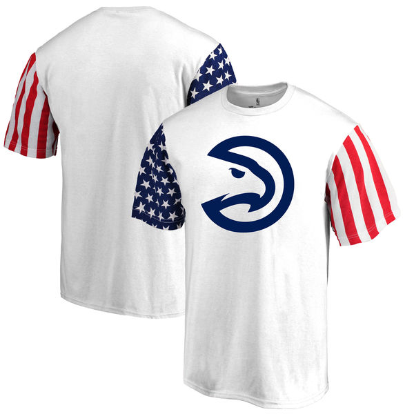 Atlanta Hawks Fanatics Branded Stars & Stripes T-Shirt White Atlanta Hawks Fanatics Branded Stars & Stripes T-Shirt White
