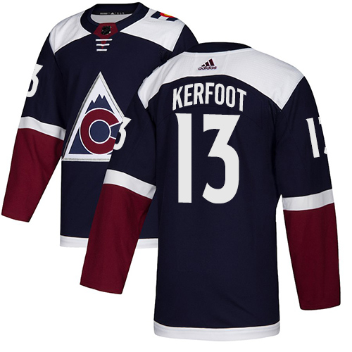 Avalanche #13 Alexander Kerfoot Navy Alternate Authentic Stitched Hockey Jersey Avalanche #13 Alexander Kerfoot Navy Alternate Authentic Stitched Hockey Jersey