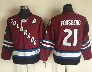 Avalanche #21 Peter Forsberg Red CCM Throwback Stitched Youth NHL Jersey Avalanche #21 Peter Forsberg Red CCM Throwback Stitched Youth NHL Jersey