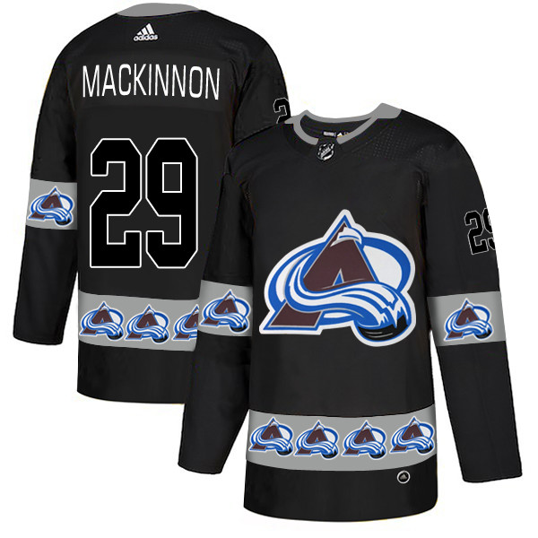 Avalanche 29 Nathan MacKinnon Black Team Logos Fashion Adidas Jersey Avalanche 29 Nathan MacKinnon Black Team Logos Fashion Adidas Jersey