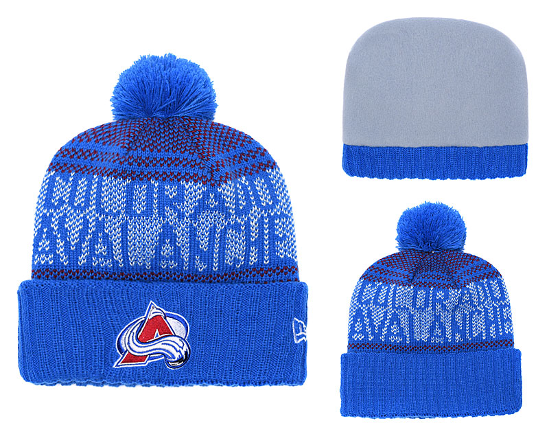 Avalanche Fresh Logo Blue Pom Knit Hat YD Avalanche Fresh Logo Blue Pom Knit Hat YD
