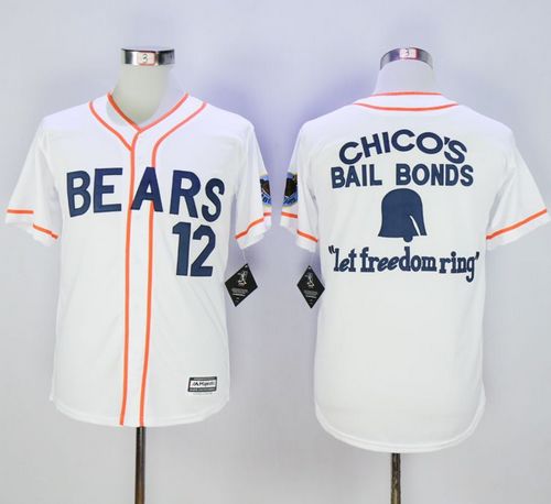 Bad News Bears Button Down #12 Tanner Boyle White Movie Stitched Baseball Jersey Bad News Bears Button Down #12 Tanner Boyle White Movie Stitched Baseball Jersey