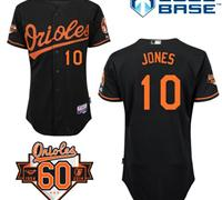 Baltimore Orioles #10 Adam Jones Black 1954-2014 60th Anniversary Cool Base Baseball Jersey