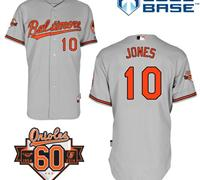 Baltimore Orioles #10 Adam Jones Grey 1954-2014 60th Anniversary Cool Base Baseball Jersey