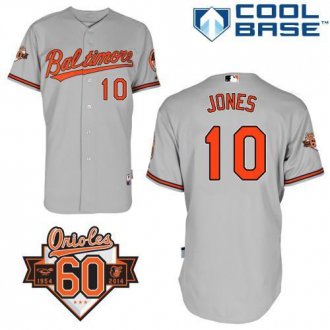 Baltimore Orioles #10 Adam Jones Grey Cool Base Stitched Baseball Jersey