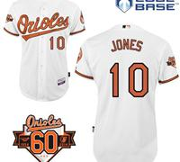 Baltimore Orioles #10 Adam Jones White 1954-2014 60th Anniversary Cool Base Baseball Jersey