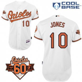 Baltimore Orioles #10 Adam Jones White Cool Base Stitched Baseball Jersey