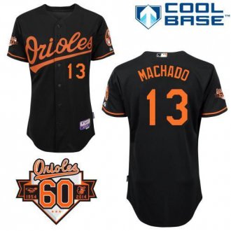Baltimore Orioles #13 Manny Machado Black Cool Base Stitched Baseball Jersey