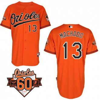 Baltimore Orioles #13 Manny Machado Orange Cool Base Stitched Baseball Jersey
