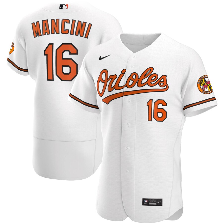 Baltimore Orioles #16 Trey Mancini Men's Nike White Home 2020 Authentic Player MLB Jersey