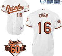 Baltimore Orioles #16 Wei-Yin Chen White 1954-2014 60th Anniversary Cool Base Baseball Jersey
