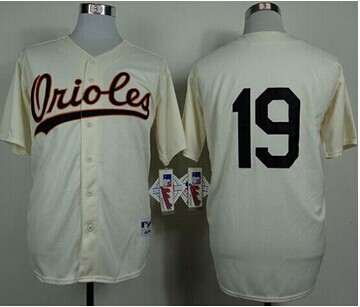 Baltimore Orioles #19 Chris Davis Cream 1954 Turn Back The Clock Stitched Baseball Jersey