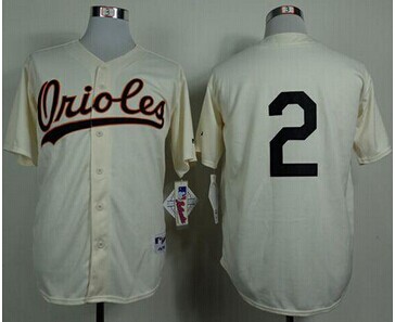 Baltimore Orioles #2 J.J. Hardy Cream 1954 Turn Back The Clock Stitched Baseball Jersey