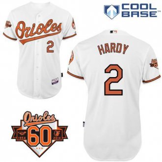 Baltimore Orioles #2 J.J. Hardy White Cool Base Stitched Baseball Jersey