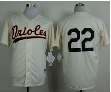 Baltimore Orioles #22 Jim Palmer Cream 1954 Turn Back The Clock Stitched Baseball Jersey
