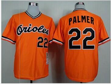 Baltimore Orioles #22 Jim Palmer Mitchell And Ness 1982 Orange Throwback Stitched Baseball Jersey