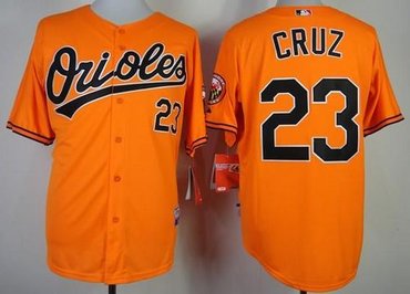 Baltimore Orioles #23 Nelson Cruz Orange 1954-2014 60th Anniversary Cool Base Baseball Jersey