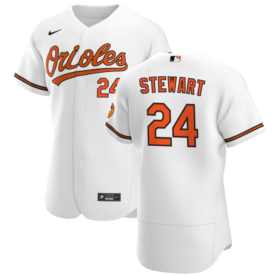 Baltimore Orioles #24 DJ Stewart Men's Nike White Home 2020 Authentic Player MLB Jersey