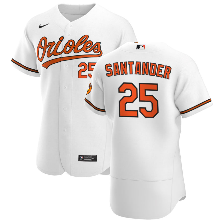 Baltimore Orioles #25 Anthony Santander Men's Nike White Home 2020 Authentic Player MLB Jersey