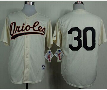 Baltimore Orioles #30 Chris Tillman Cream 1954 Turn Back The Clock Stitched Baseball Jersey