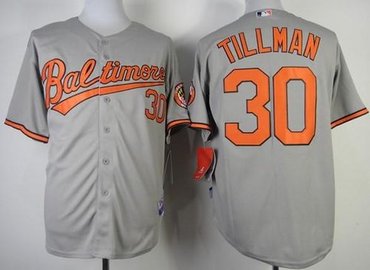 Baltimore Orioles #30 Chris Tillman Grey 1954-2014 60th Anniversary Cool Base Baseball Jersey