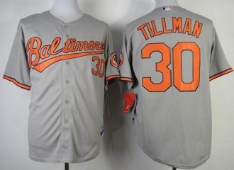 Baltimore Orioles #30 Chris Tillman Grey Cool Base Stitched Baseball Jersey
