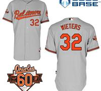 Baltimore Orioles #32 Matt Wieters Grey 1954-2014 60th Anniversary Cool Base Baseball Jersey