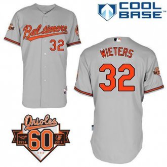 Baltimore Orioles #32 Matt Wieters Grey Cool Base Stitched Baseball Jersey