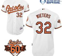 Baltimore Orioles #32 Matt Wieters White 1954-2014 60th Anniversary Cool Base Baseball Jersey