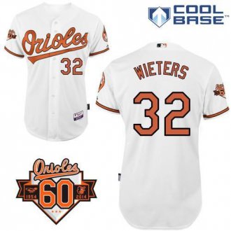 Baltimore Orioles #32 Matt Wieters White Cool Base Stitched Baseball Jersey