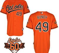 Baltimore Orioles #49 Dylan Bundy Orange 1954-2014 60th Anniversary Cool Base Baseball Jersey