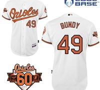 Baltimore Orioles #49 Dylan Bundy White 1954-2014 60th Anniversary Cool Base Baseball Jersey